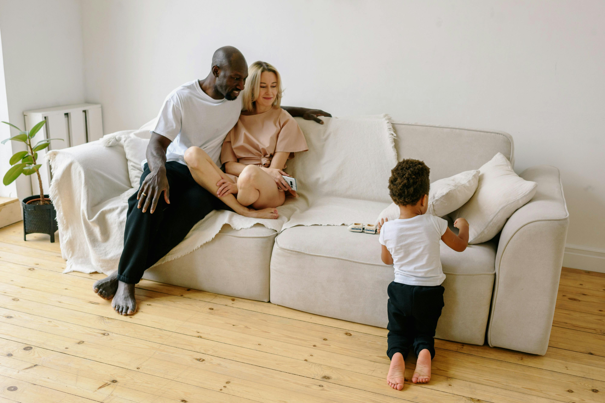 Family enjoying a comfortable home